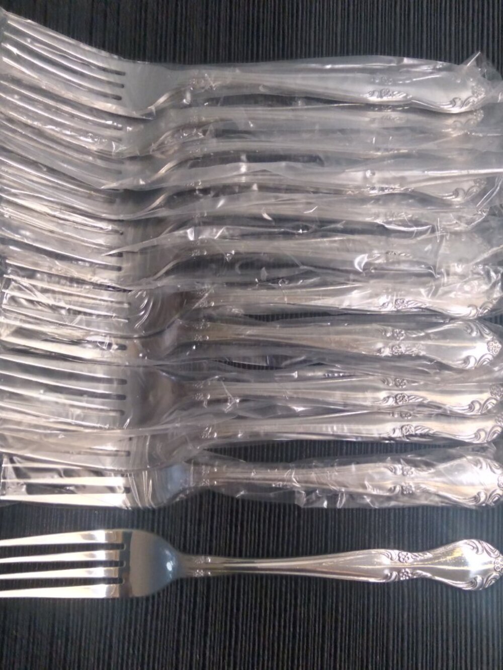 Vtg NOS Serco stainless Box of 12 Dinner Forks